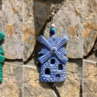 Bodrum Seramik Yel Değirmeni Duvar Süsü